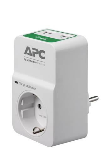 APC PM1WU2-RS surge protector White 1 AC outlet(s) 230 V