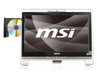 MSI AE1900-10SUS All-in-One PC/workstation Intel Atom® 330 47 cm (18.5") 1366 x 768 pixels Touchscreen 2 GB DDR2-SDRAM 250 GB Intel® GMA 950 Windows Vista Home Basic Black