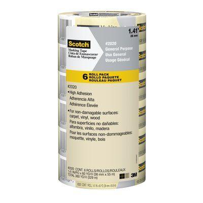 3M 70006940335 masking tape 54.95544 m Painters masking tape Suitable for indoor use Tan