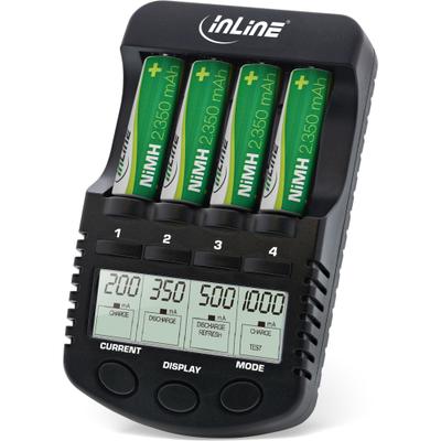 InLine Premium Quick Charger, NiCd+NiMH AA and AAA, up to 1000mA