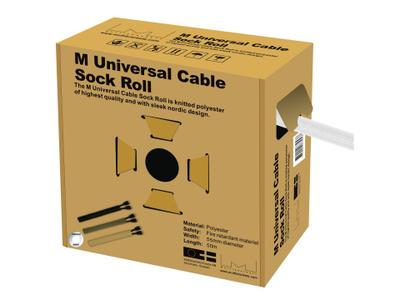 Multibrackets M Universal Cable Sock Roll White 55mm-W 50m-L