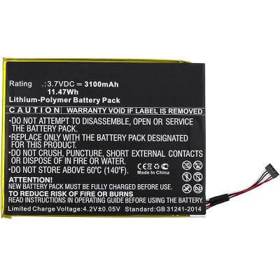 CoreParts TABX-BAT-LFT700SL industrial rechargeable battery Lithium Polymer (LiPo) 3100 mAh 3.7 V