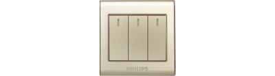 Philips 692341078077200 light switch Polycarbonate (PC) Champagne, Gold