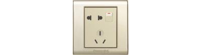 Philips 692341078101400 light switch Polycarbonate (PC) Champagne, Gold