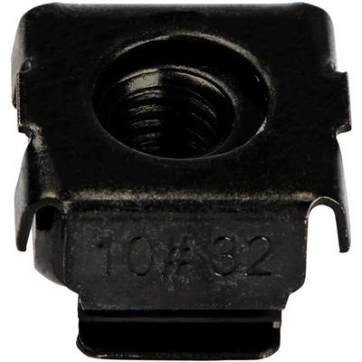 StarTech.com 50-Pack 10-32 Square Hole Cage Nuts and Installation Tool for 19" or 10" Server Racks, Cabinets and Enclosures, Black - TAA