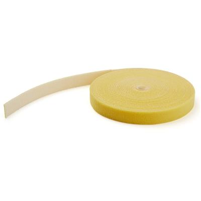 StarTech.com 50ft (15.2m) Hook and Loop Roll, Yellow, Cut-to-Size Reusable Cable Ties, Bulk Industrial Wire Fastener Tape, Adjustable Fabric Wraps, Reusable Self Gripping Cable Management Straps
