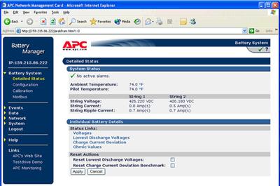 APC Battery Management battery charger
