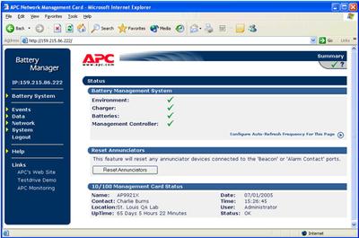 APC Battery Management battery charger