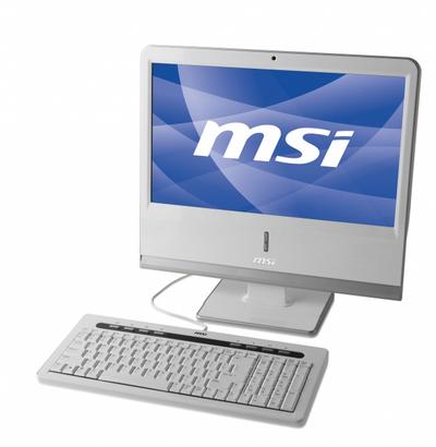 MSI AP1900-04IT_W All-in-One PC/workstation Intel Pentium Mobile N270 47 cm (18.5") 1366 x 768 pixels 1 GB DDR2-SDRAM 160 GB Intel® GMA 950 White