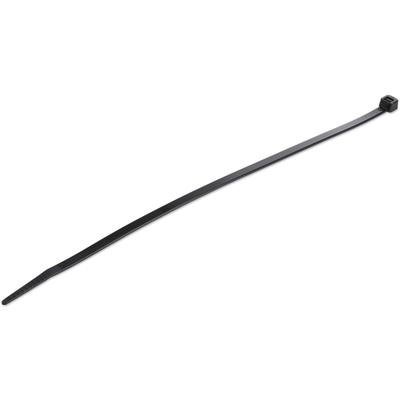 StarTech.com 10"(25cm) Cable Ties - 1/8"(4mm) wide, 2-5/8"(68mm) Bundle Diameter, 50lb(22kg) Tensile Strength, Nylon Self Locking Zip Ties w/ Curved Tip - 94V-2/UL Listed, 100 Pack - Black - TAA