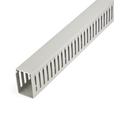 StarTech.com Open Slot Cable Management Raceway with Cover, 2"(50mm)W x 3"(75mm)H - 6.5ft(2m) length - 1/4"(8mm) Slots, PVC Network Cable Hider/Wall Wire Duct, Max 180 Cables, UL Listed - TAA