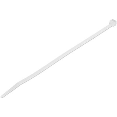 StarTech.com 8"(20cm) Cable Ties - 1/8"(4mm) wide, 2-1/8"(55mm) Bundle Diameter, 50lb(22kg) Tensile Strength, Nylon Self Locking Zip Ties w/ Curved Tip - 94V-2/UL Listed, 1000 Pack - White - TAA