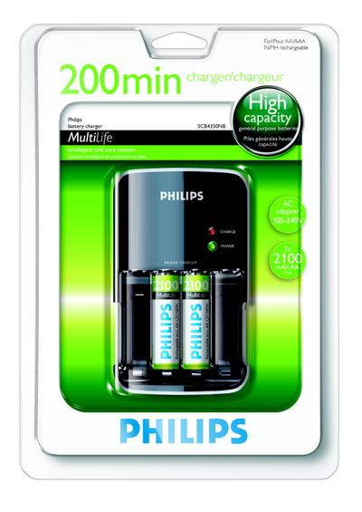 Philips MultiLife SCB4350NB 200 minutes Battery charger