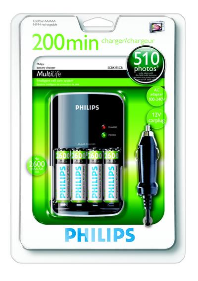 Philips MultiLife SCB4375CB 200 minutes Battery charger