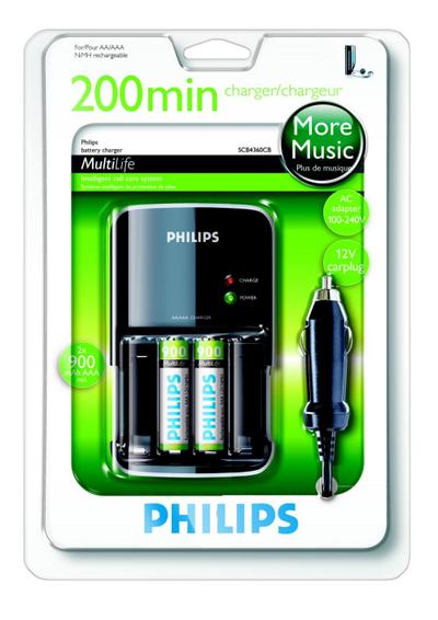 Philips MultiLife SCB4360CB 200 minutes Battery charger