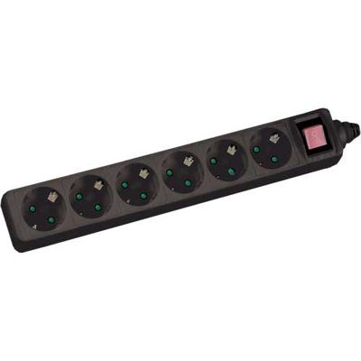 InLine 16461 surge protector Black 6 AC outlet(s) 230 V 1.4 m