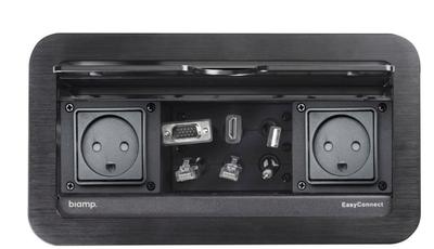 Biamp EasyConnect EC-P-UNI Desk Cable box Black 1 pc(s)