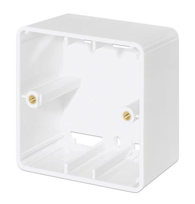Intellinet Surface Mount Pattress Box for Wall Plates For Faceplate Models 771900 and 771917 from Network Solutions, 80 x 80 x 45 mm, Signal White RAL9003